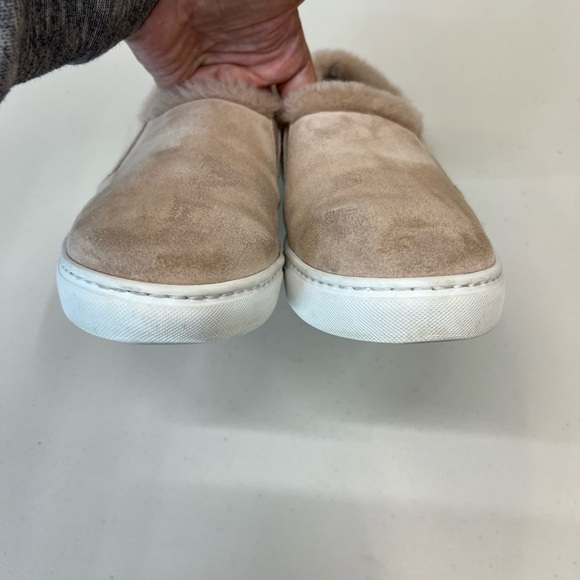 M. Gemi Cerchio Suede Shearling Fur Trim Sneakers Size 41 - Picture 3 of 8